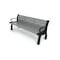 Frog Furnishings Gray 5' Heritage Bench with Black Frame PB 5GRABFHER - alternate 1